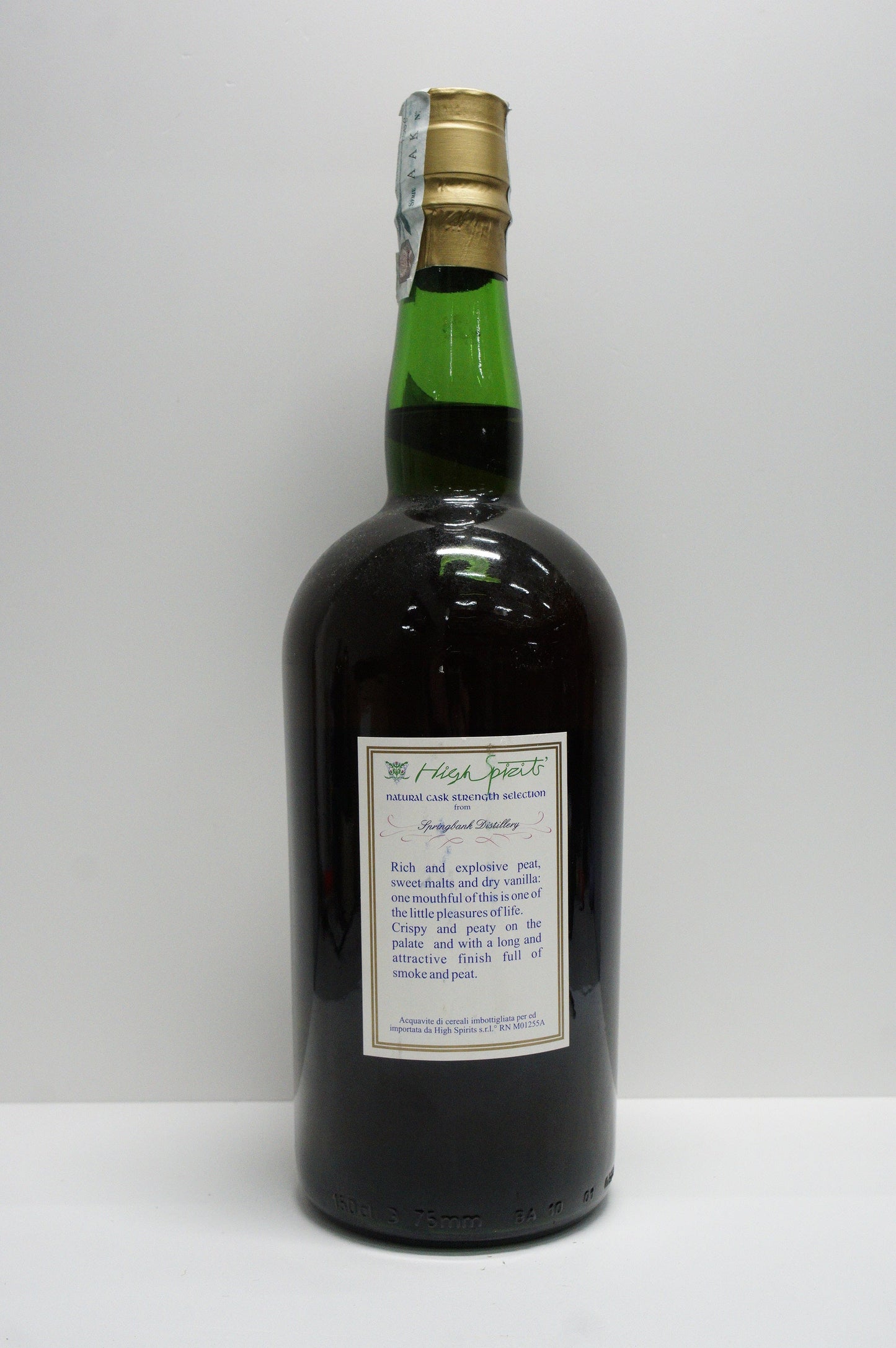 SPRINGBANK - SINGLE MALT - IB - HIGH SPIRITS' COLLECTION "NATURAL CASK STRENGTH SELECTION SERIES" EX-PORT CASK #433