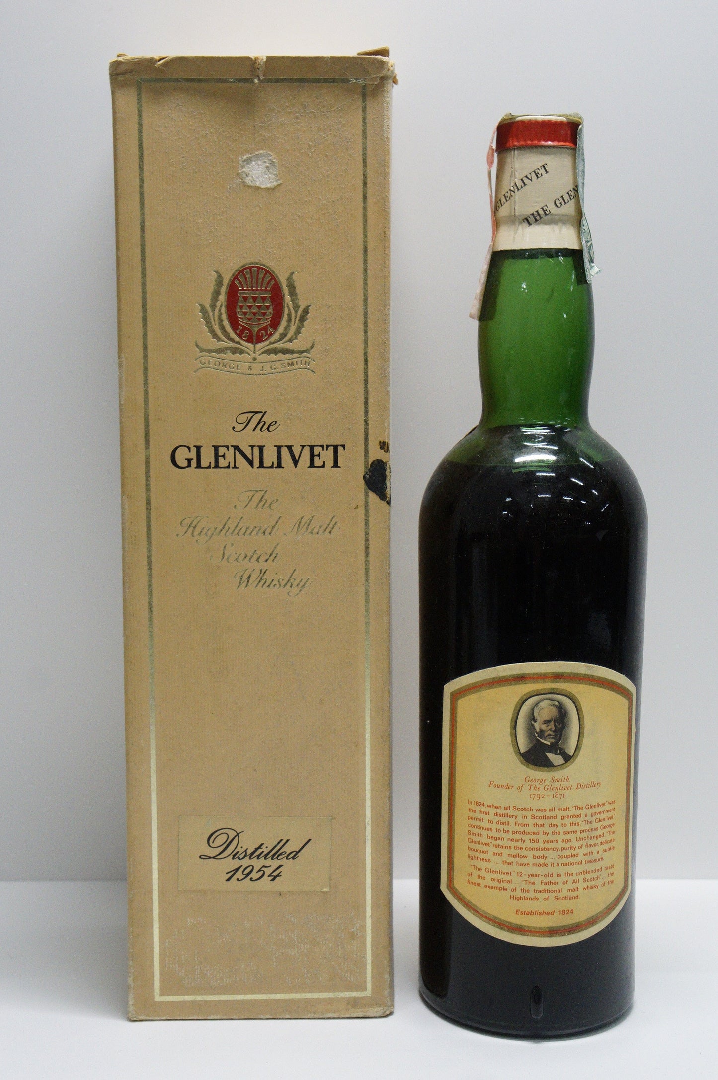 THE GLENLIVET - SINGLE MALT - OB - 1954 (CIRCA 1970S) "UNBLENDED ALL MALT"