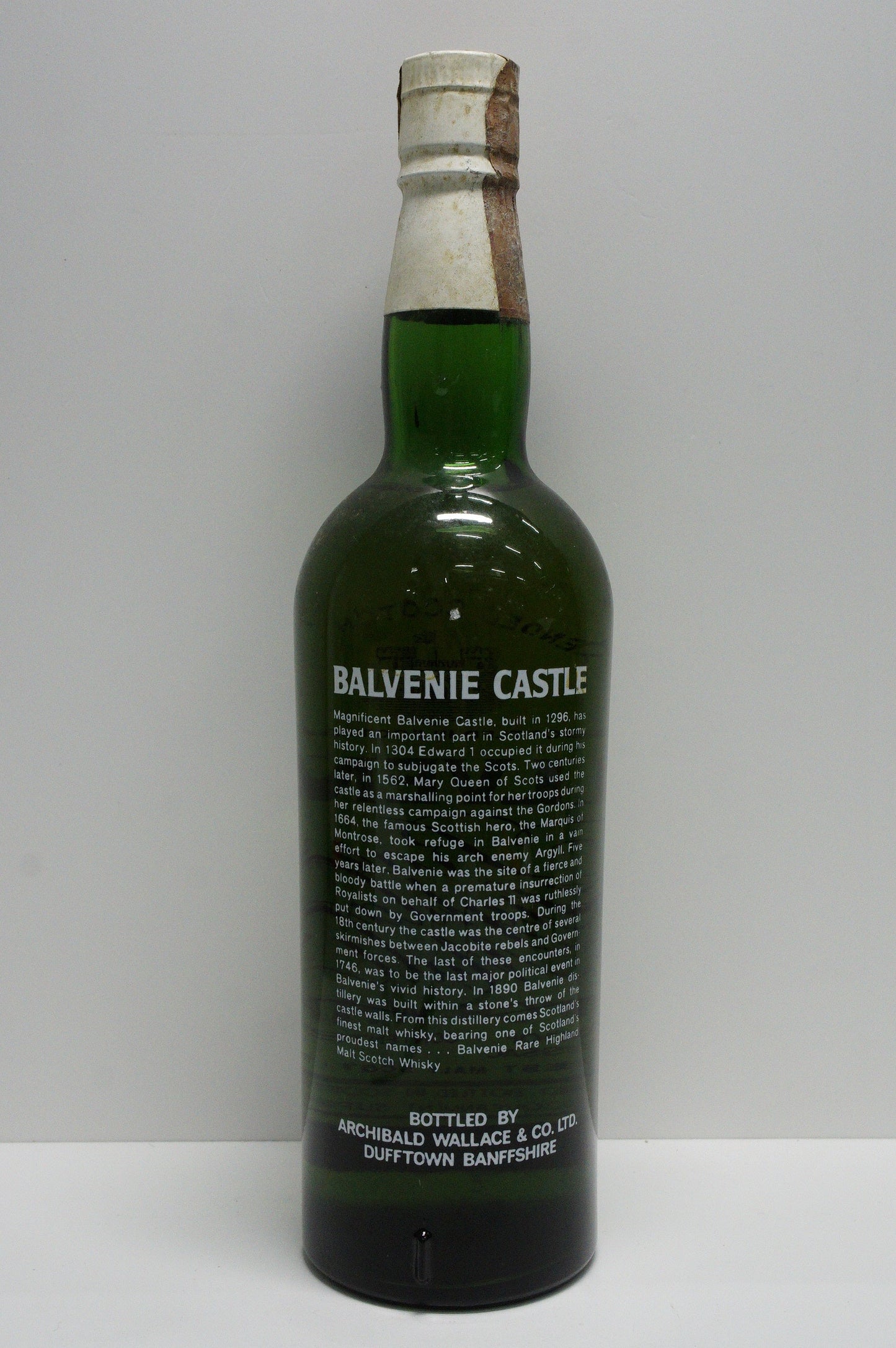 BALVENIE - SINGLE MALT - OB - "RARE HIGHLAND MALT (GREEN BOTTLE SCREEN PRINT, BY ARCHIEBALD, GAY LUSSAC IMPORT)