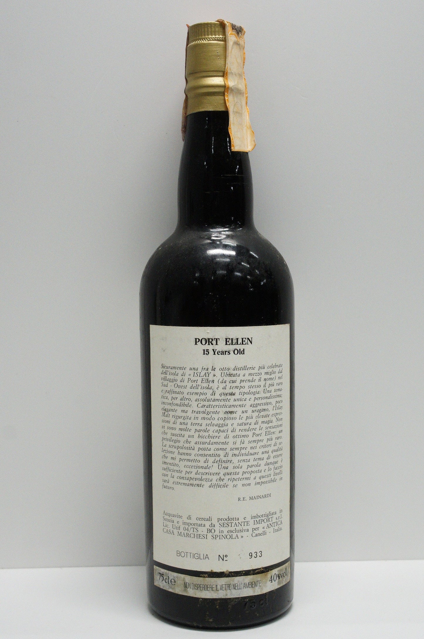 PORT ELLEN - SINGLE MALT - IB - SESTANTE FOR ANTICA CASA MARCHESI SPINOLA "COLLECTION NO. 1" SR# 933