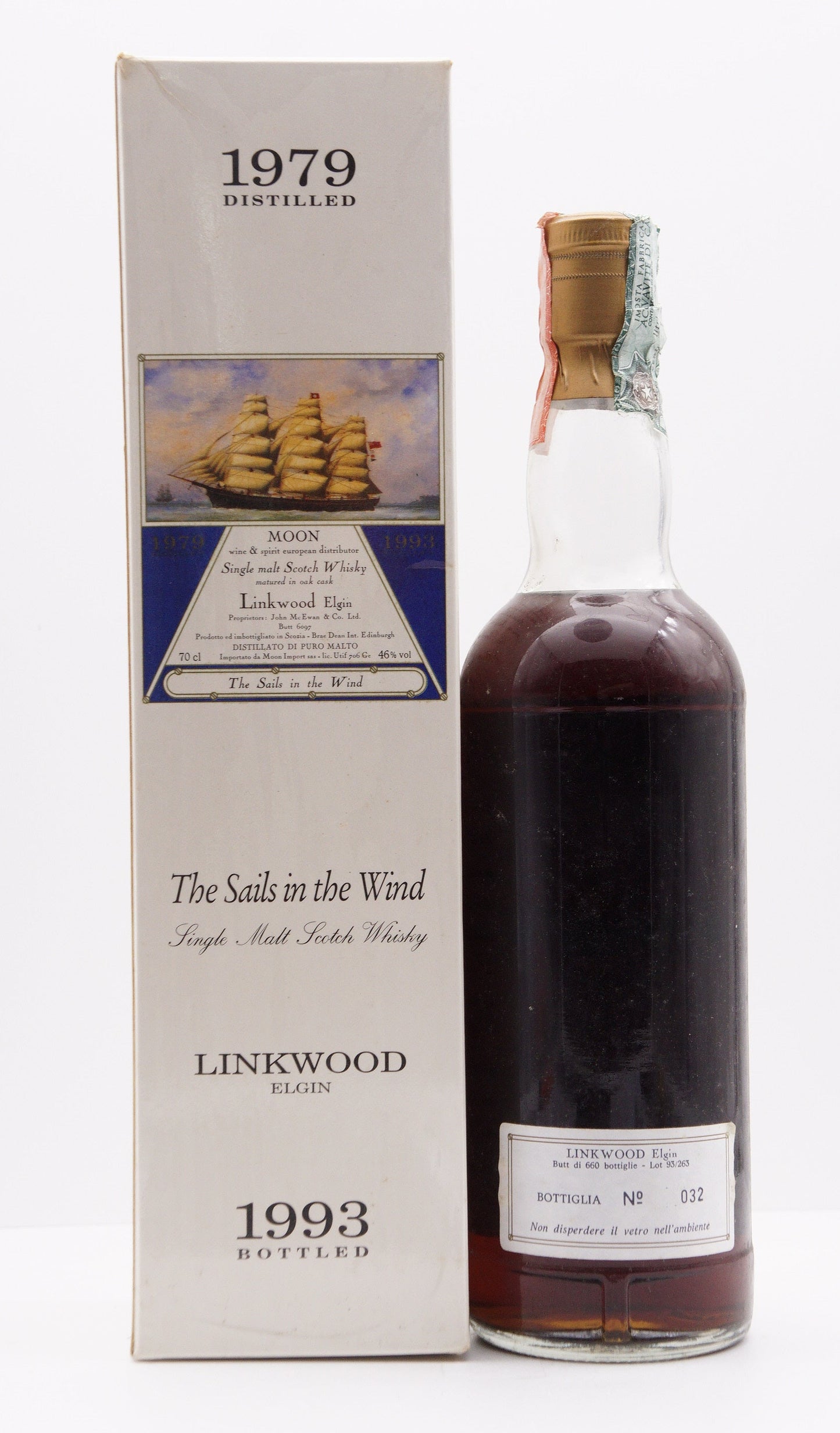 LINKWOOD - SINGLE MALT - IB - MOON IMPORT "SAILS IN THE WIND" BUTT #6097