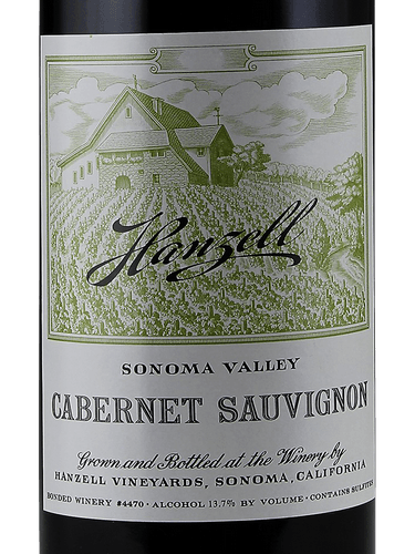 HANZELLE VINEYARDS SONOMA VALLEY CABERNET SAUVIGNON 1981