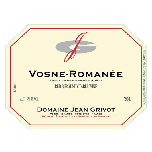 "DOMAINE JEAN GRIVOT VOSNE-ROMANEE 2016