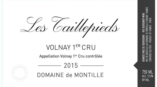 DOMAINE DE MONTILLE VOLNAY 1ER CRU - LES TAILLEPIEDS 2015