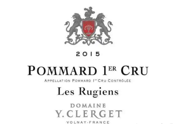 DOMAINE YVON CLERGET POMMARD 1ER CRU - LES RUGIENS 2015