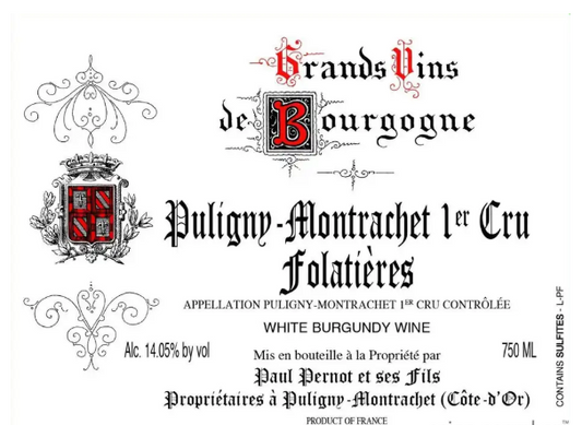 DOMAINE PAUL PERNOT PULIGNY-MONTRACHET 1ER CRU - CLOS DES FOLATIERES 2015