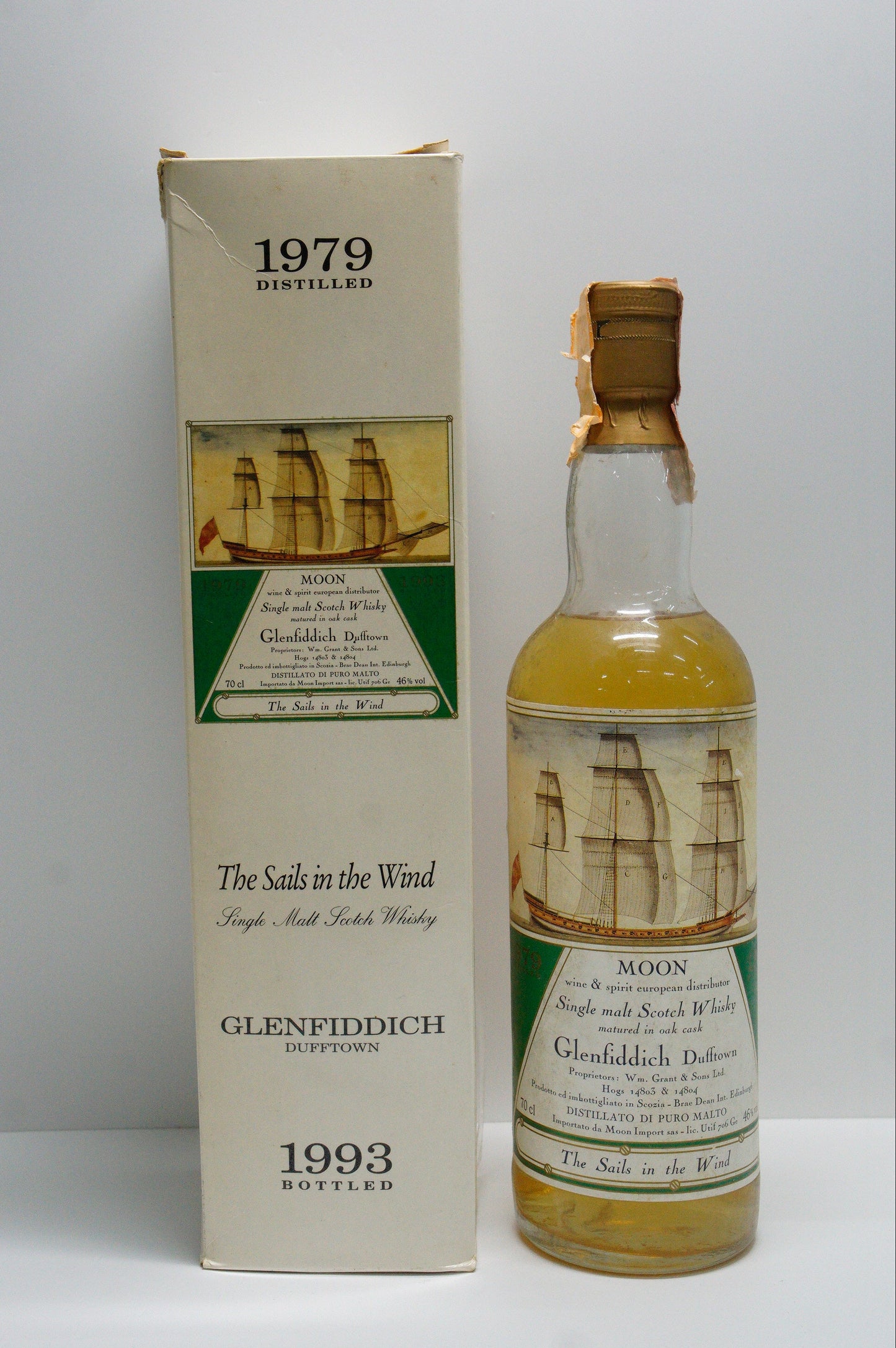 GLENFIDDICH - SINGLE MALT - IB - MOON IMPORT "SAILS IN THE WIND" HOGS #14803/04