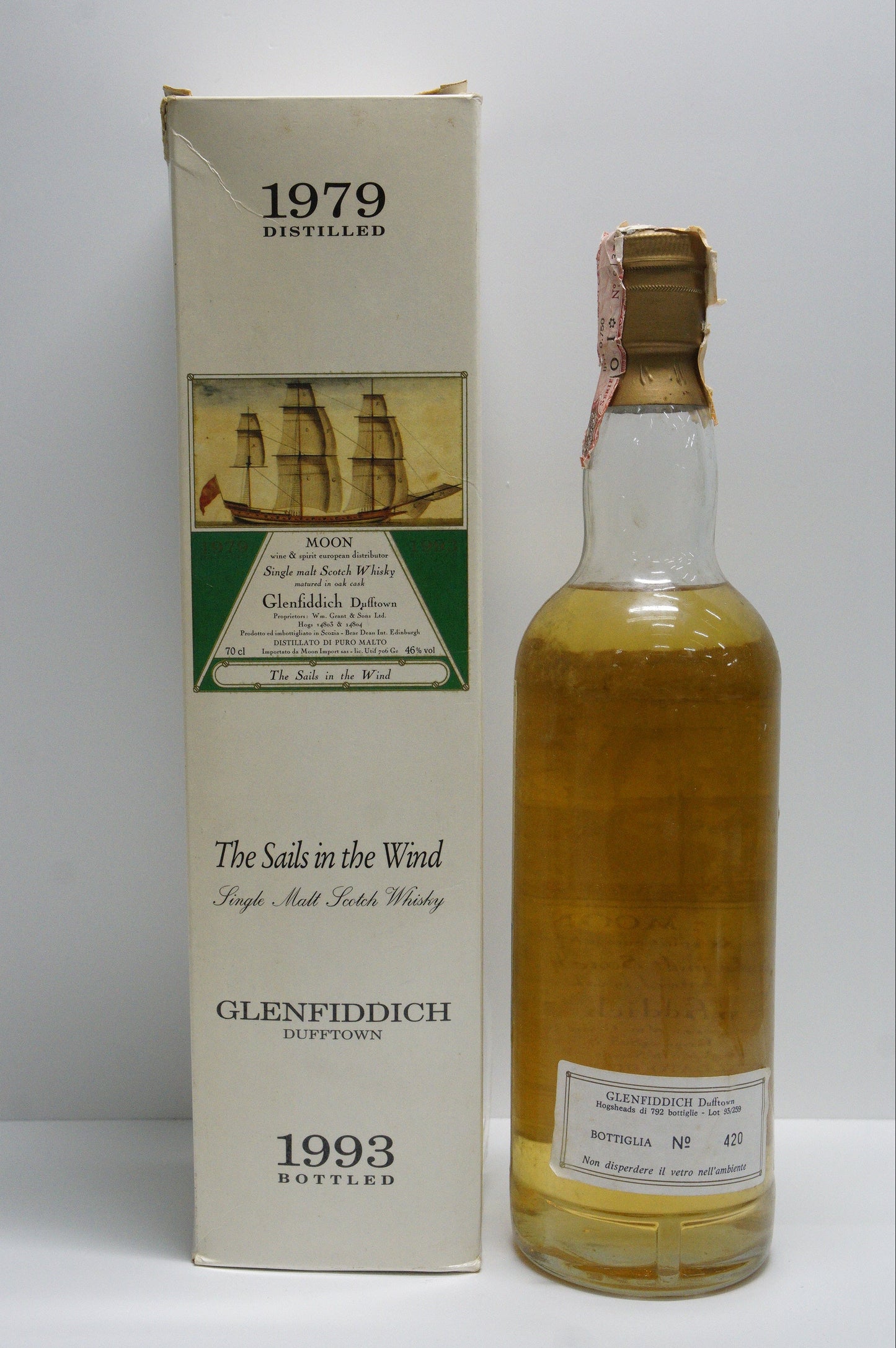 GLENFIDDICH - SINGLE MALT - IB - MOON IMPORT "SAILS IN THE WIND" HOGS #14803/04