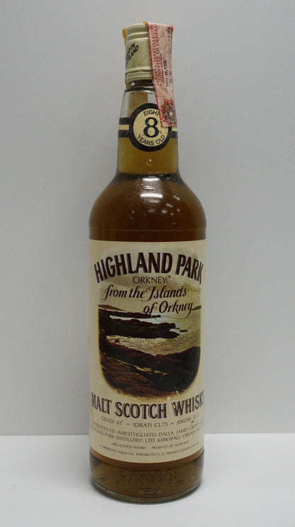 HIGHLAND PARK - SINGLE MALT - OB - "FROM THE ISLAND OF ORKNEY" (FERRARETTO LABEL 1970S)
