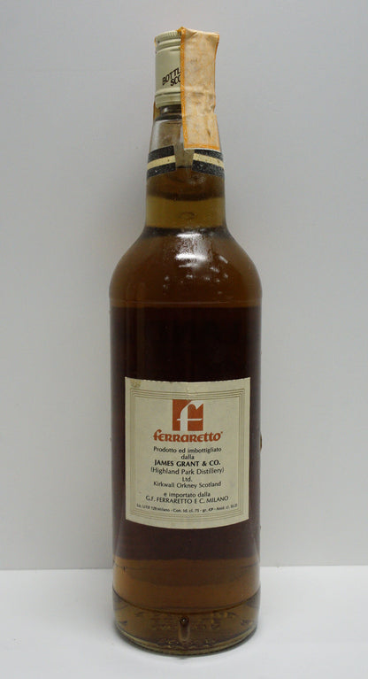 HIGHLAND PARK - SINGLE MALT - OB - "FROM THE ISLAND OF ORKNEY" (FERRARETTO LABEL 1970S)