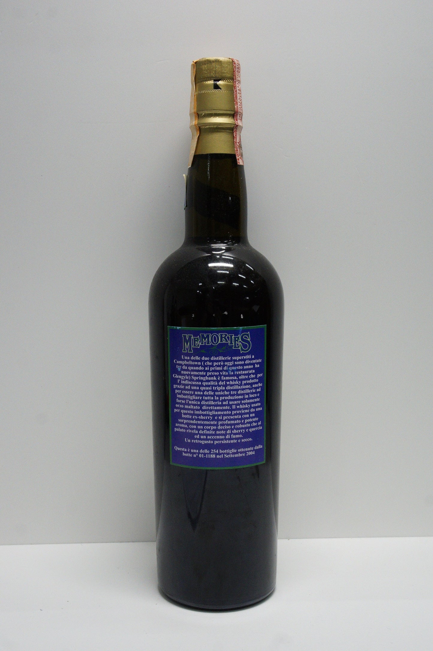 SPRINGBANK - SINGLE MALT - IB - HIGH SPIRITS' COLLECTION "MEMORIES SERIES" SHERRY WOOD