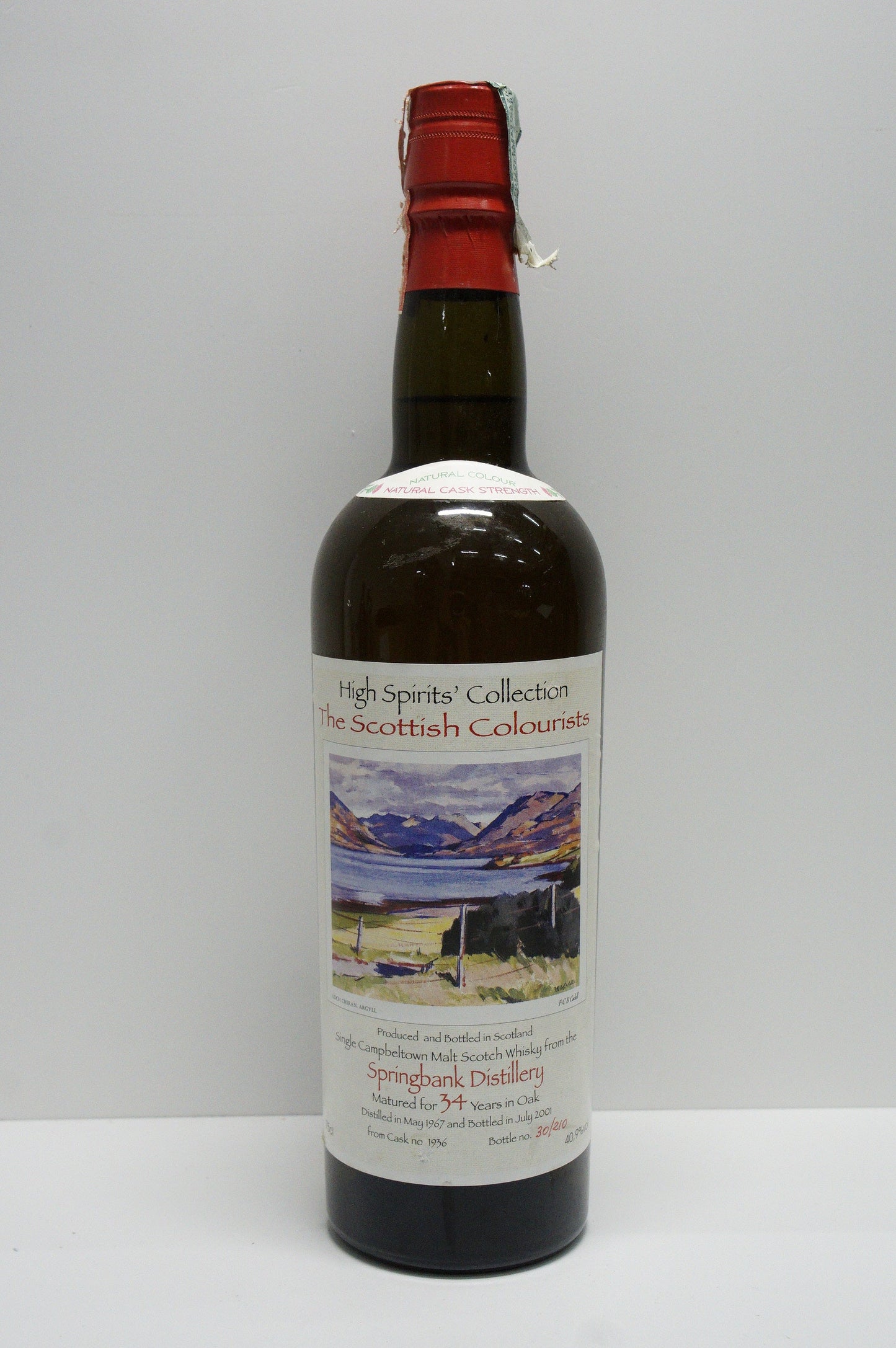 SPRINGBANK - SINGLE MALT - IB - HIGH SPIRITS' COLLECTION "THE SCOTTISH COLOURISTS SERIES" CASK #1936