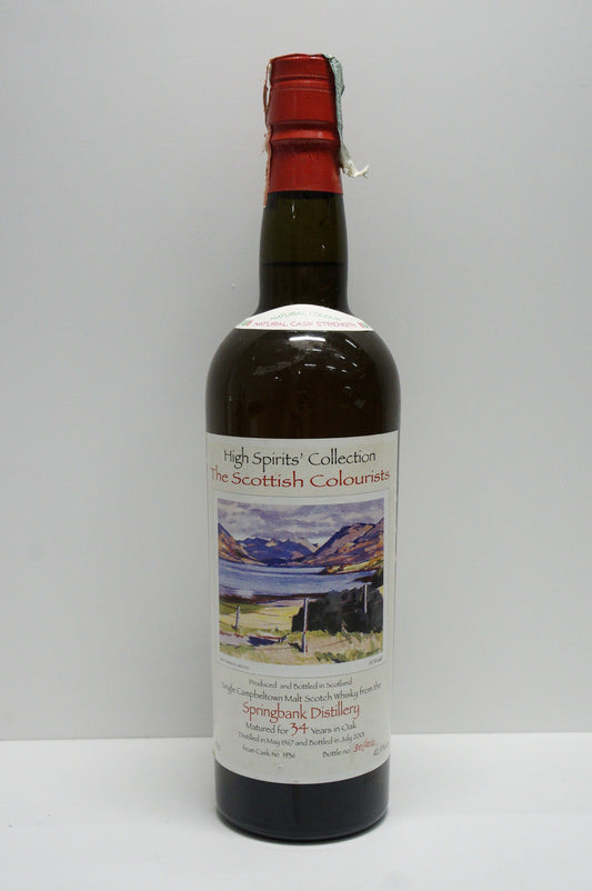 SPRINGBANK - SINGLE MALT - IB - HIGH SPIRITS' COLLECTION "THE SCOTTISH COLOURISTS SERIES" CASK #1936