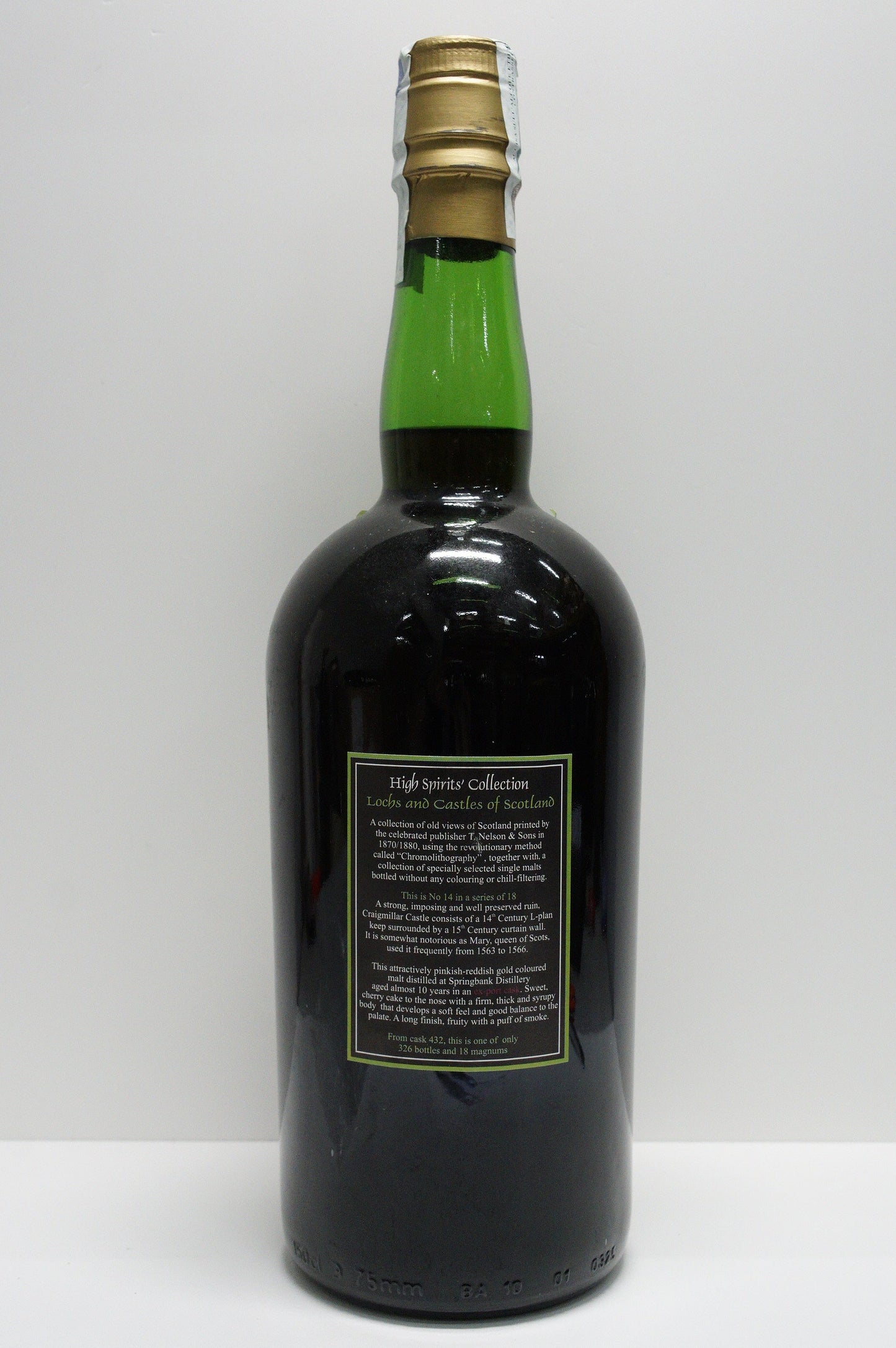 SPRINGBANK - SINGLE MALT - IB - HIGH SPIRITS' COLLECTION "LOCHS AND CASTLES OF SCOTLAND SERIES NO. 14" CASK #432