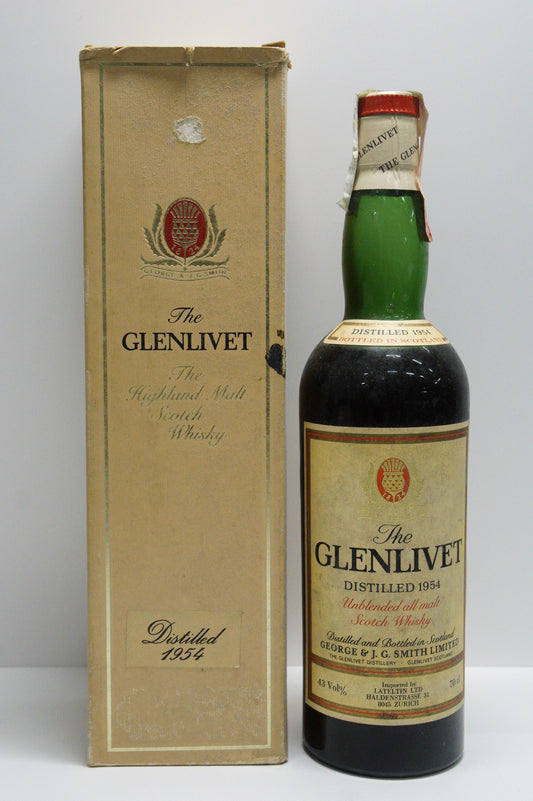 THE GLENLIVET - SINGLE MALT - OB - 1954 (CIRCA 1970S) "UNBLENDED ALL MALT"