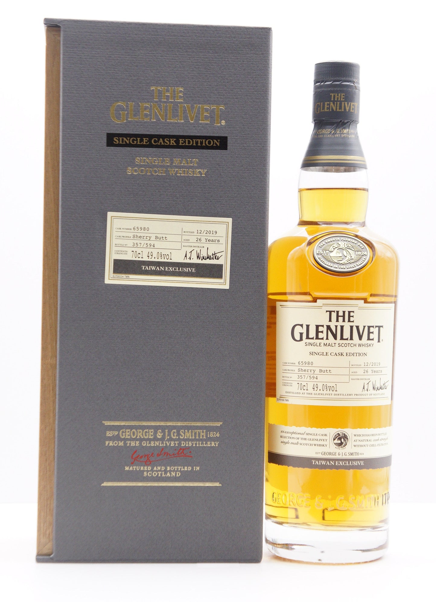 THE GLENLIVET - SINGLE MALT - OB - SINGLE CASK EDITION CASK #65980 (TAIWAN EXCLUSIVE)