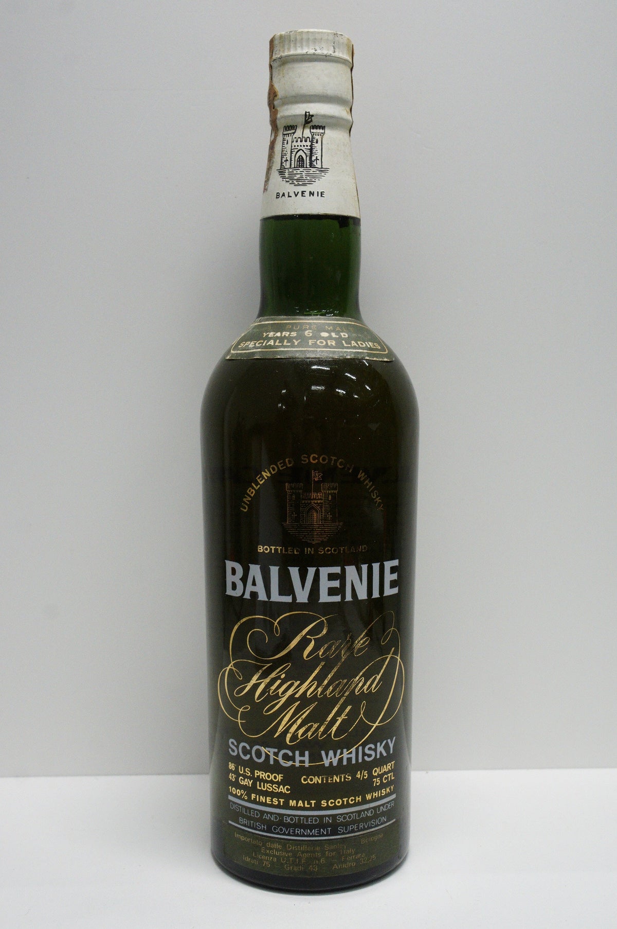 BALVENIE - SINGLE MALT - OB - "RARE HIGHLAND MALT, ESPECIALLY FOR LADIES"