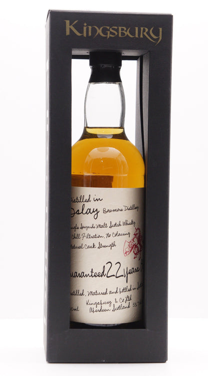 BOWMORE - SINGLE MALT - IB - KINGSBURY "HANDWRITING LABEL WITH RED LOGO"