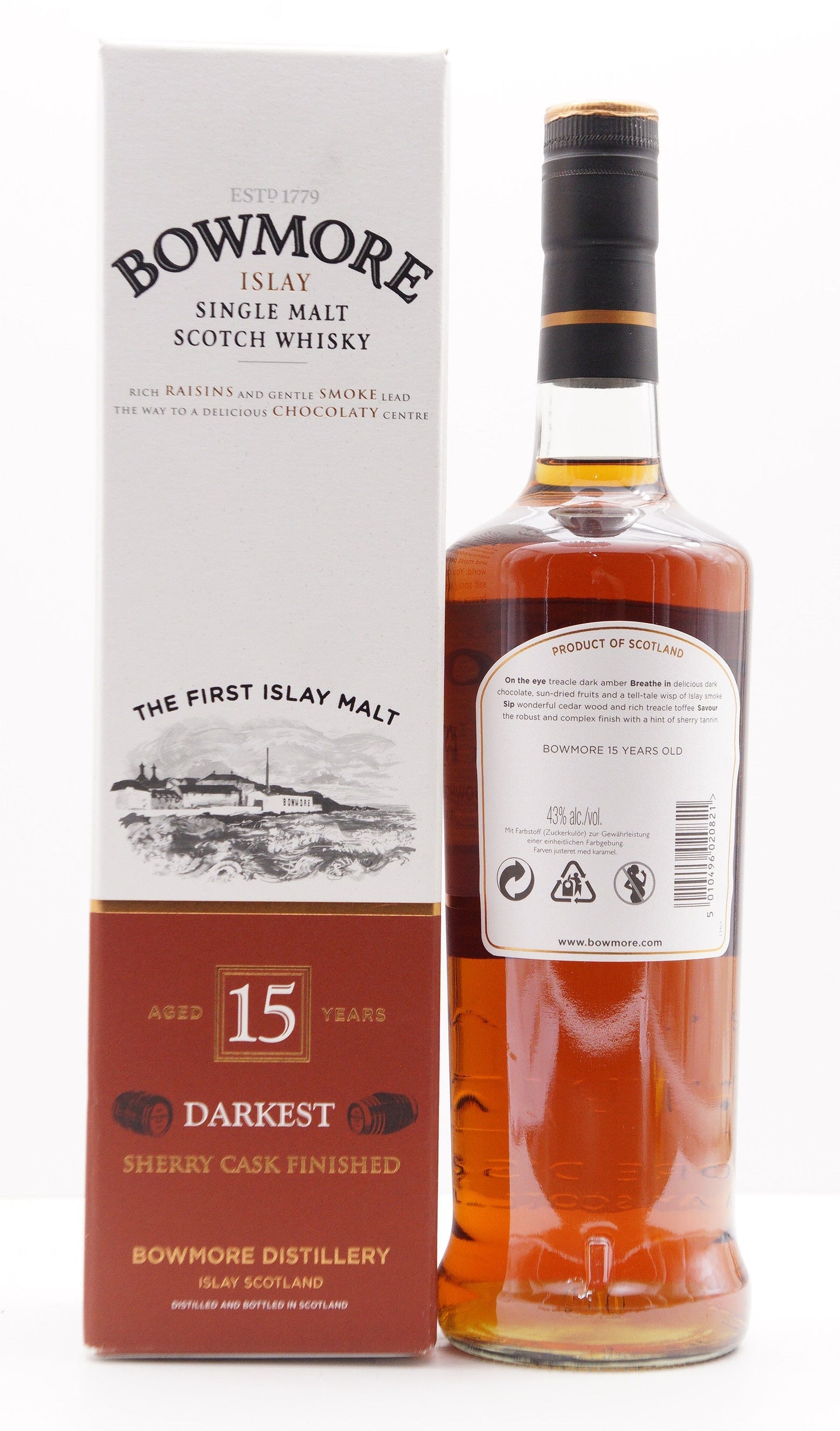 BOWMORE - SINGLE MALT - "DARKEST" 15YO (2007 LABEL)