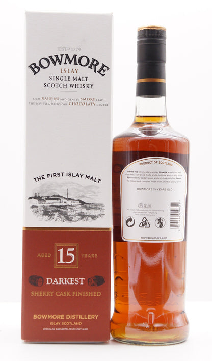 BOWMORE - SINGLE MALT - "DARKEST" 15YO (2007 LABEL)
