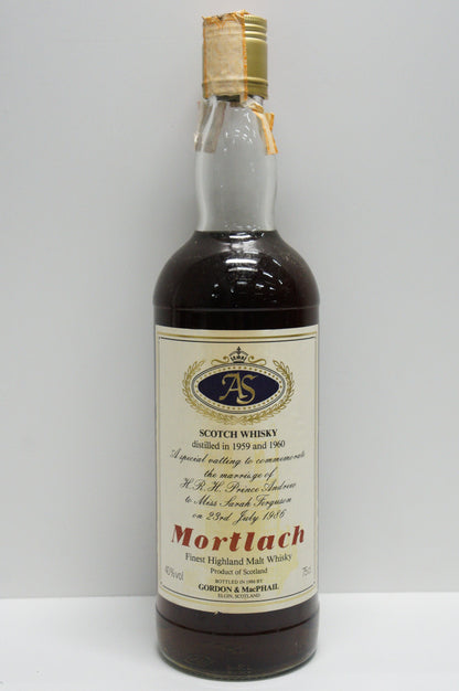 MORTLACH - SINGLE MALT -IB - GORDON & MACPHAIL (G&M) "FINEST HIGHLAND MALT" Prince Andrew and Sarah Ferguson