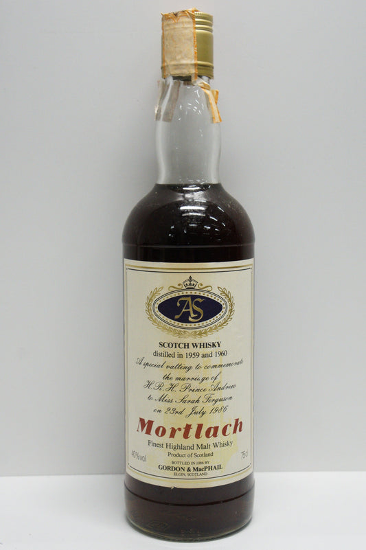 MORTLACH - SINGLE MALT -IB - GORDON & MACPHAIL (G&M) "FINEST HIGHLAND MALT" Prince Andrew and Sarah Ferguson