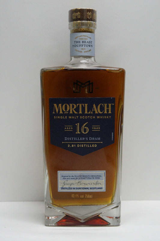 MORTLACH - SINGLE MALT - OB - COMMERCIAL RELEASE IN 2019 "DISTILLER'S DRAM" 16YO
