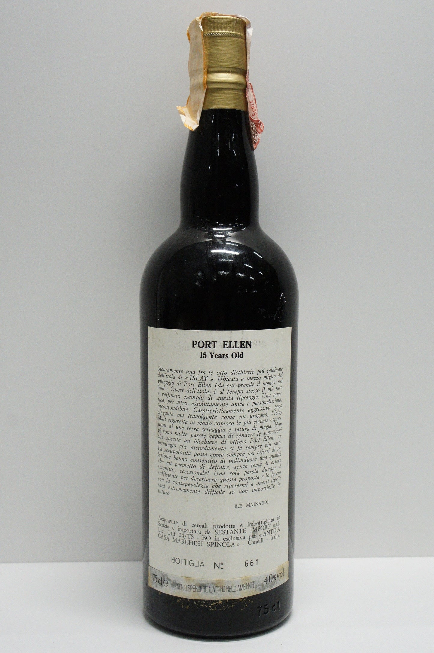 PORT ELLEN - SINGLE MALT - IB - SESTANTE FOR ANTICA CASA MARCHESI SPINOLA "COLLECTION NO. 1" SR# 661