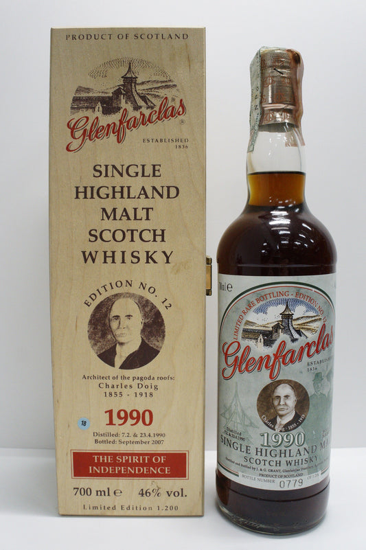 GLENFARCLAS - SINGLE MALT - OB - "SPIRIT OF INDEPENDENCE EDITION NO.12 - CHARLES DOIG" CASKS #1088+4705+4706