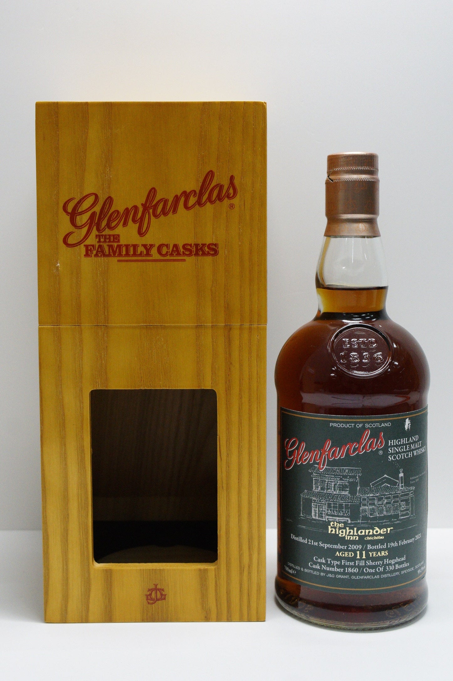GLENFARCLAS - SINGLE MALT - OB - "BOTTLED FOR HIGHLANDER INN CHICHIBU" CASK #1860