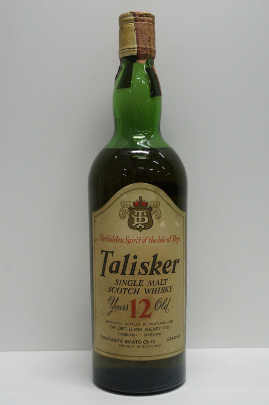 TALISKER - SINGLE MALT - OB - "THE GOLDEN SPIRIT OF THE ISLE OF SKYE" JOHN WALKER LABEL 1980S