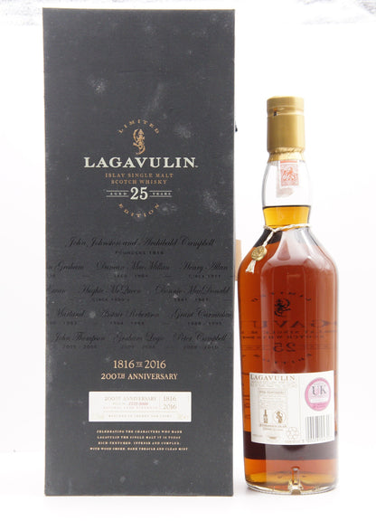 LAGAVULIN - SINGLE MALT - OB "BICENTENARY" RELEASED IN 2016