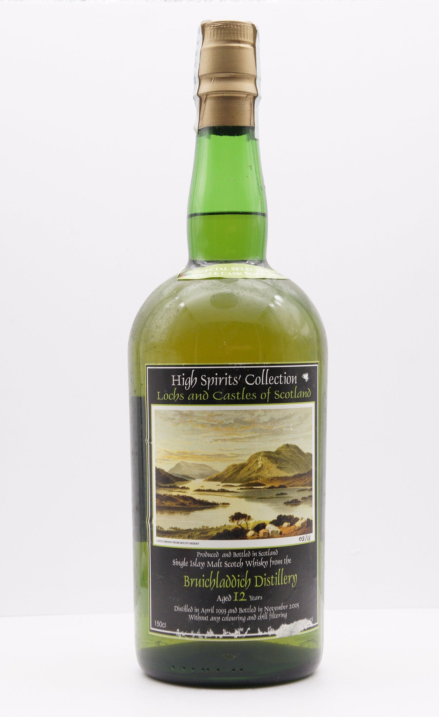 BRUICHLADDICH - SINGLE MALT - IB - HIGH SPIRITS COLLECTION "LOCHS AND CASTLES OF SCOTLAND NO.11" CASK #1560 MAGNUM