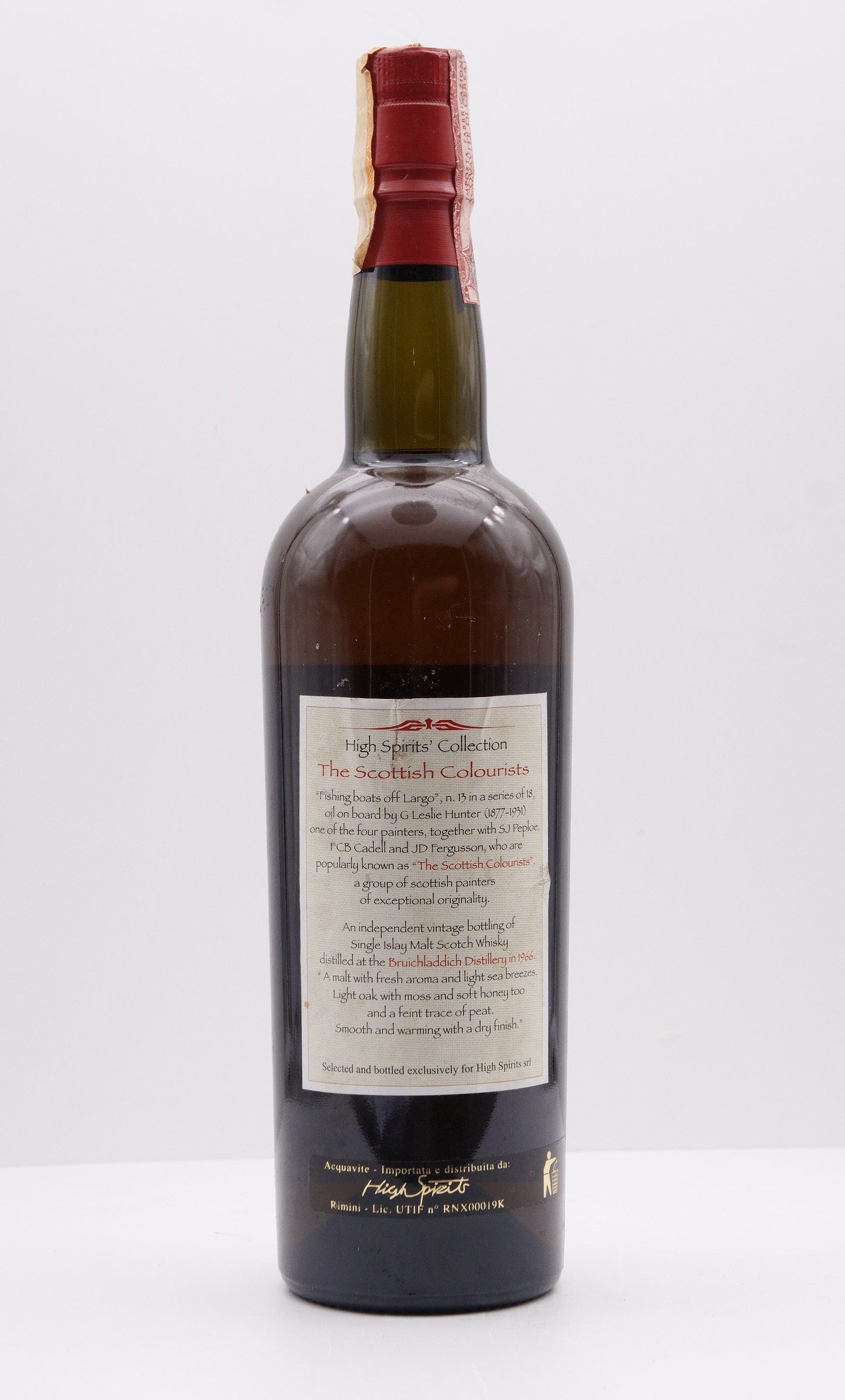 BRUICHLADDICH - SINGLE MALT - IB - HIGH SPIRITS COLLECTION "THE SCOTTISH COLOURISTS" CASK #1233