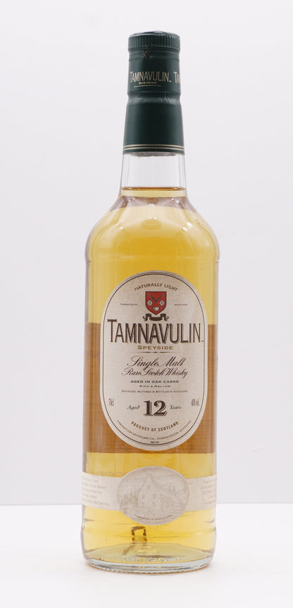 TAMNAVULIN 12YO - OB - "NATURALLY LIGHT" SINGLE MALT RARE SCOTCH WHISKY RICH & MELLOW 1990S