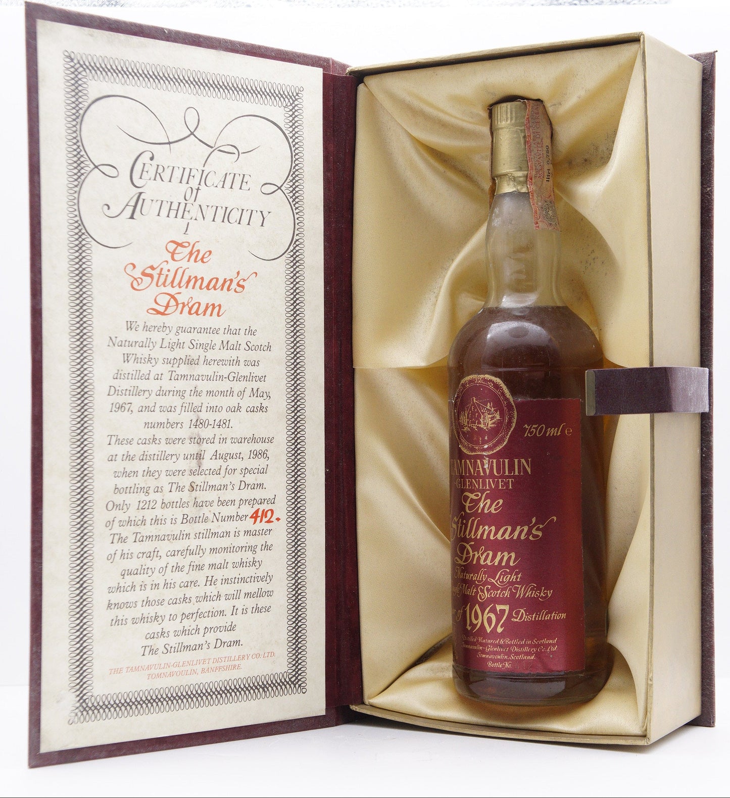 TAMNAVULIN-GLENLIVET - SINGLE MALT - OB - "THE STILLMAN'S DRAM" CASK #1480-1481