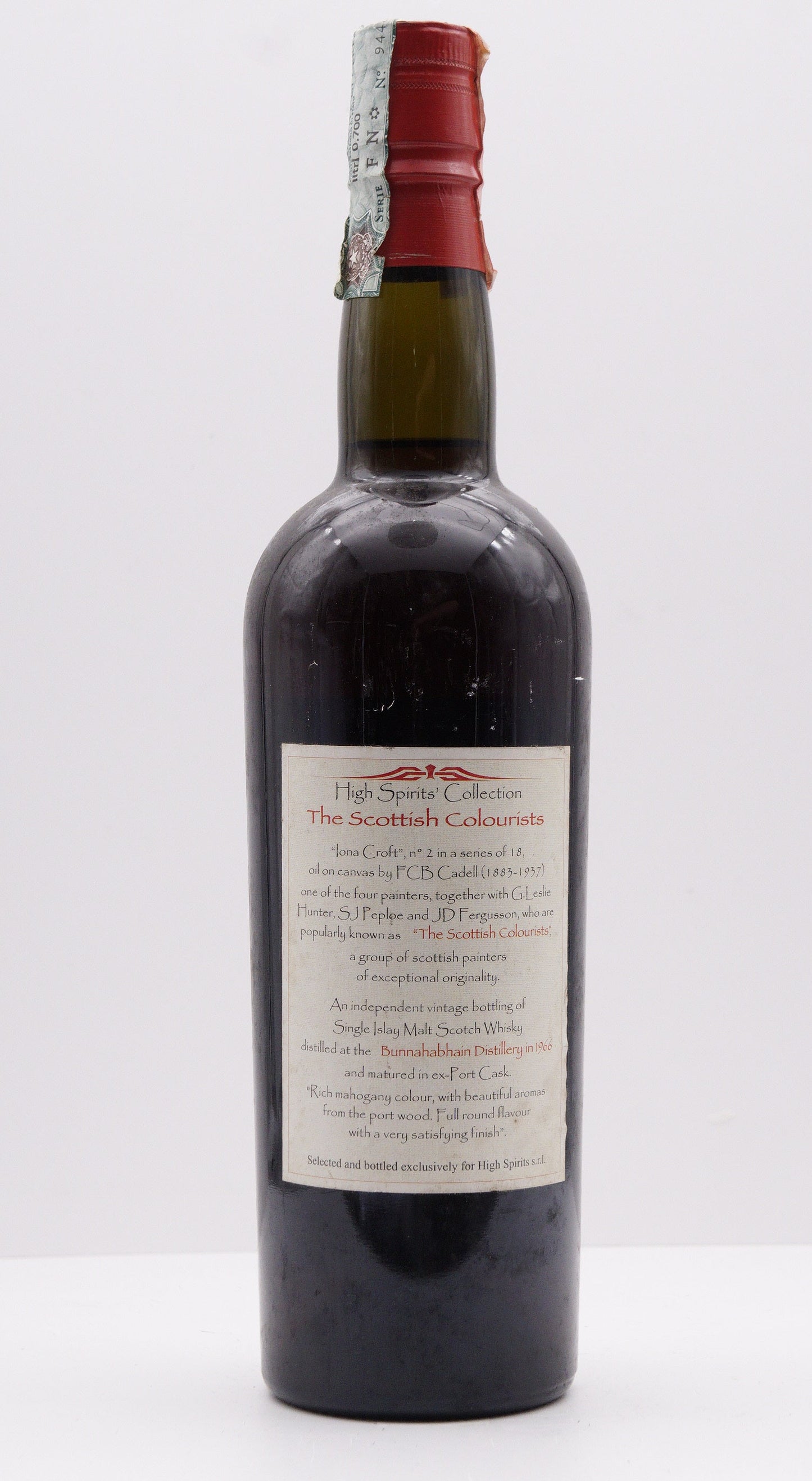 BUNNAHABHAIN - SINGLE MALT - IB - HIGH SPIRITS COLLECTION "THE SCOTTISH COLOURISTS" PORT CASK #2281