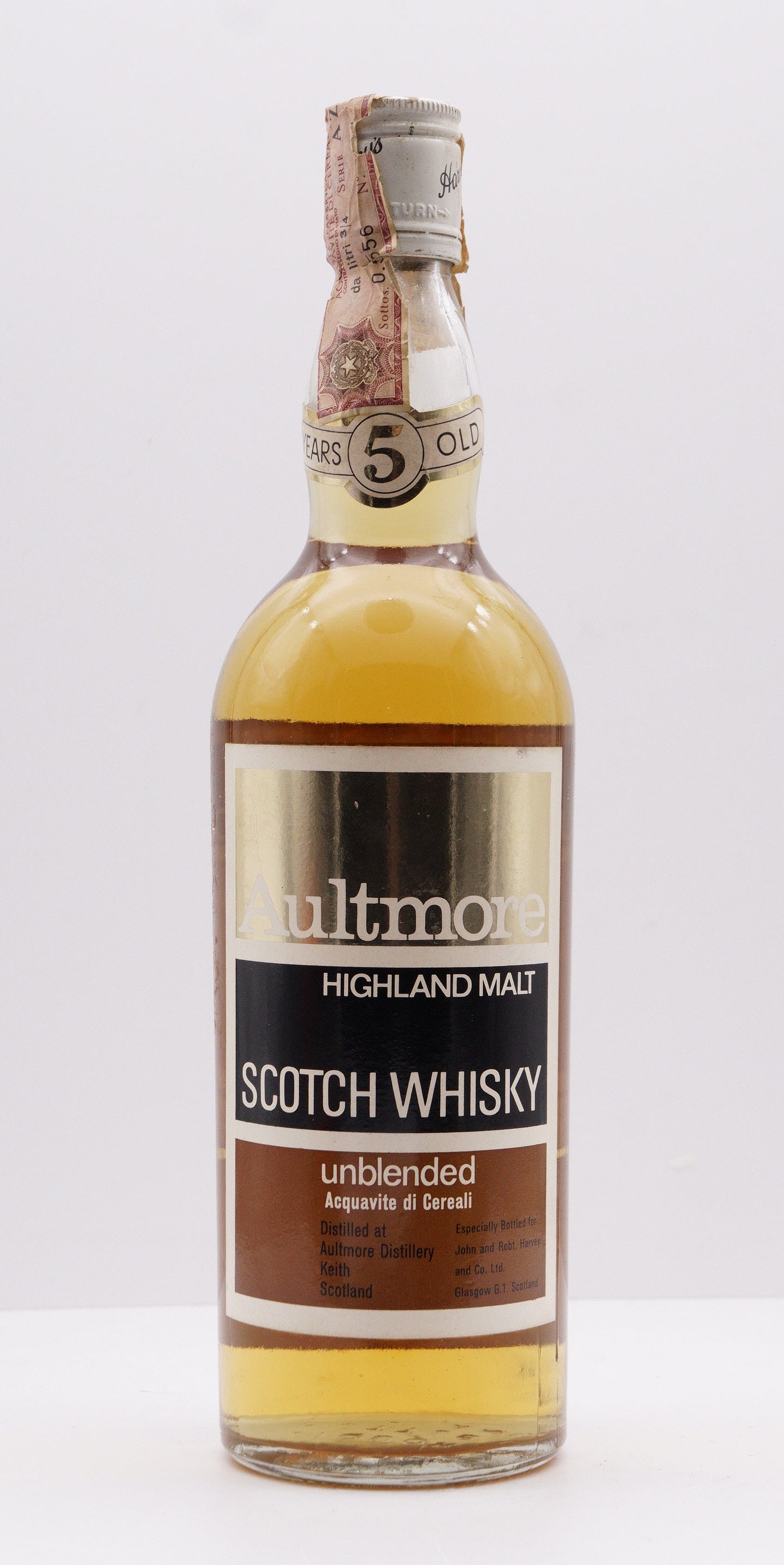 AULTMORE - SINGLE MALT - OB - "GOLD-BLACK-BROWN LABEL"