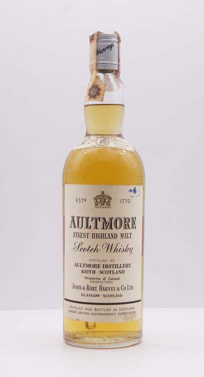 AULTMORE - SINGLE MALT - OB - "FINEST HIGHLAND MALT" JOHN & ROBT. HARVEY & CO. LTD. ITALIAN IMPORT (B.A.R.)