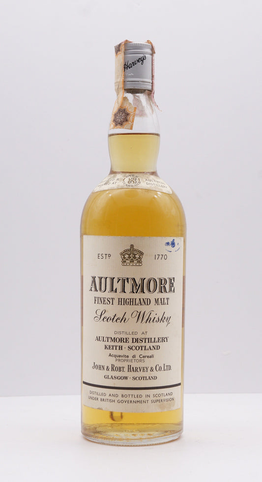 AULTMORE - SINGLE MALT - OB - "FINEST HIGHLAND MALT" JOHN & ROBT. HARVEY & CO. LTD. ITALIAN IMPORT (B.A.R.)