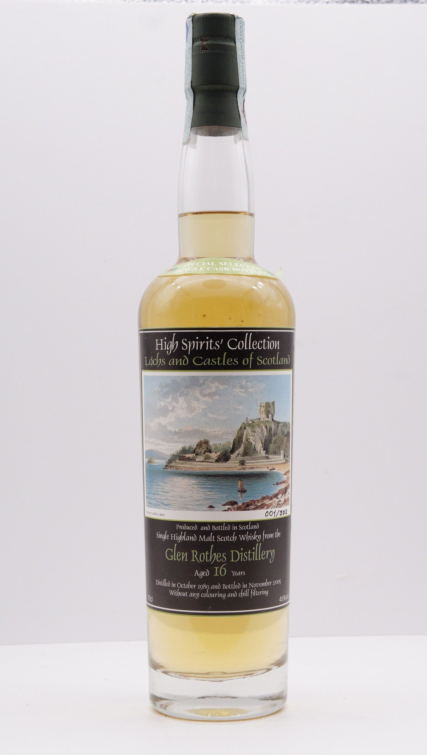 GLENROTHES - SINGLE MALT - IB - HIGH SPIRITS COLLECTION "LOCHS & CASTLES OF SCOTLAND NO. 12" CASK #18144