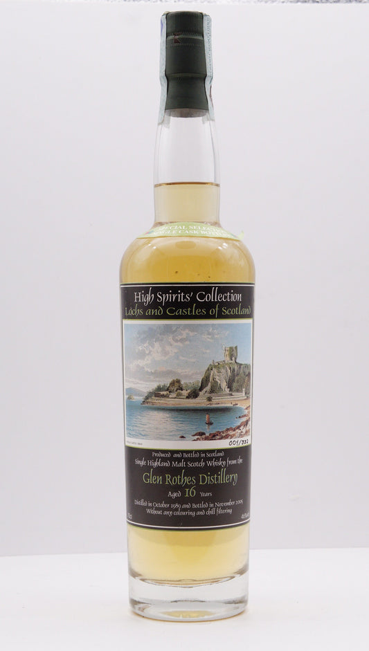 GLENROTHES - SINGLE MALT - IB - HIGH SPIRITS COLLECTION "LOCHS & CASTLES OF SCOTLAND NO. 12" CASK #18144