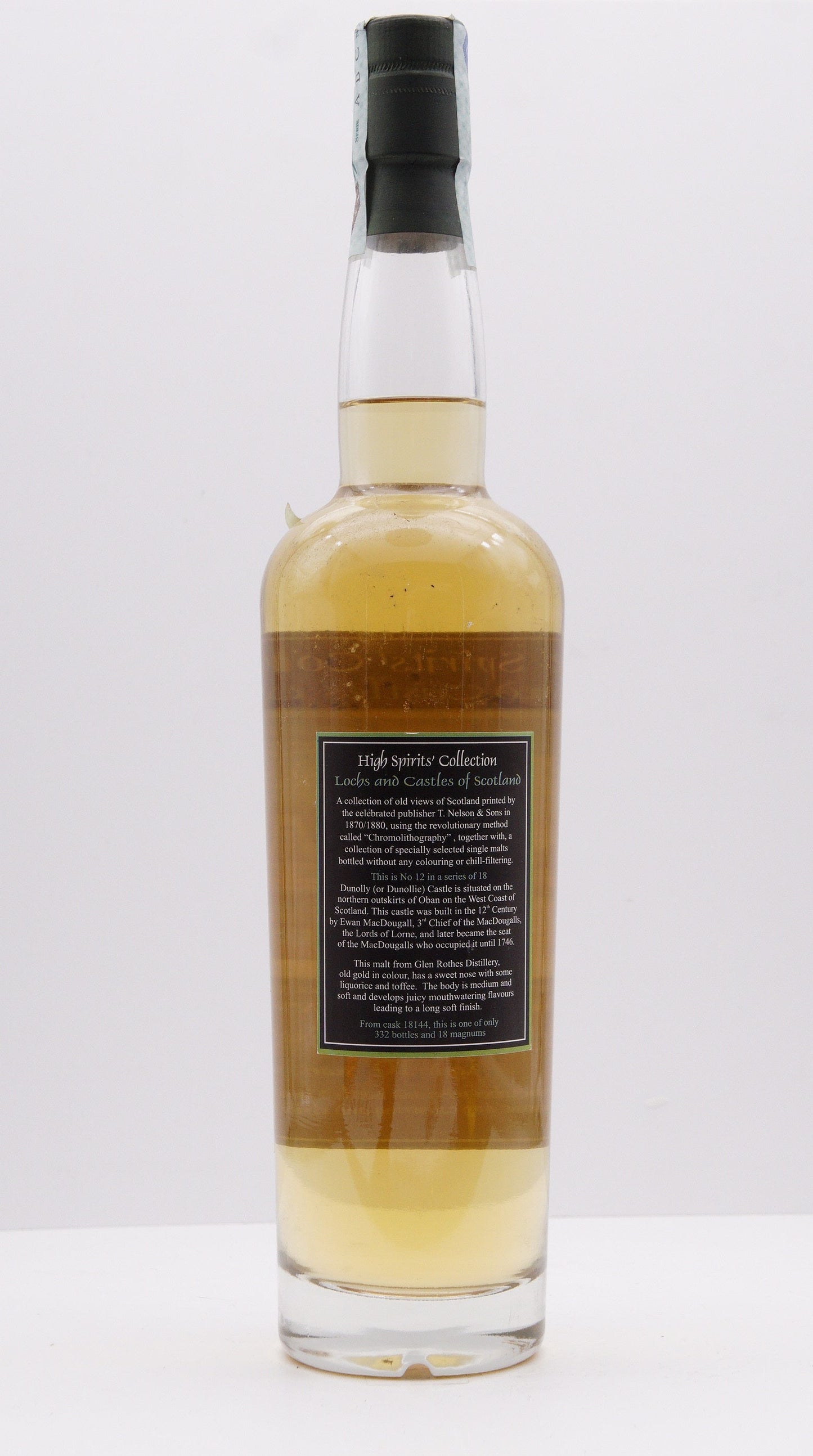 GLENROTHES - SINGLE MALT - IB - HIGH SPIRITS COLLECTION "LOCHS & CASTLES OF SCOTLAND NO. 12" CASK #18144