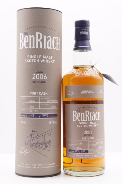 BENRIACH - SINGLE MALT - OB - SINGLE CASK BATCH 15 (2018) PORT PIPE #2406