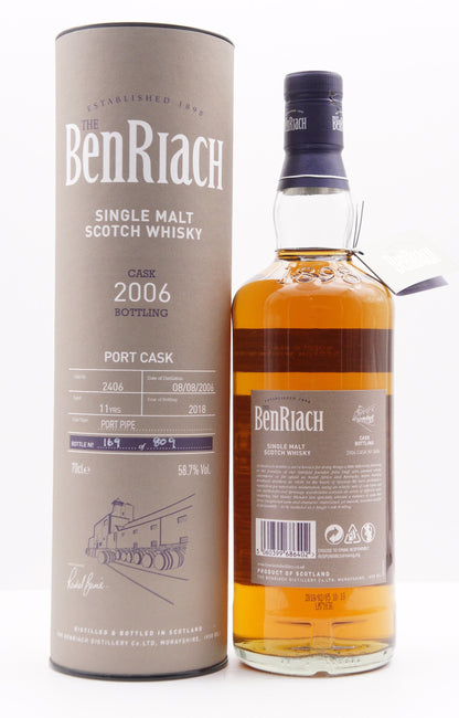 BENRIACH - SINGLE MALT - OB - SINGLE CASK BATCH 15 (2018) PORT PIPE #2406