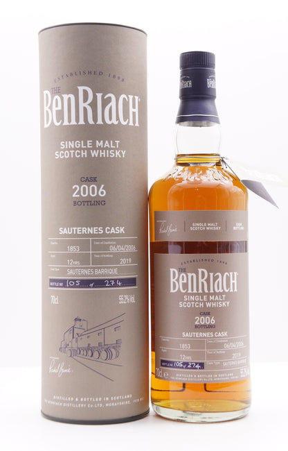 BENRIACH - SINGLE MALT - OB - SINGLE CASK BATCH 16 (2019) SAUTERNES BARRIQUE #1853