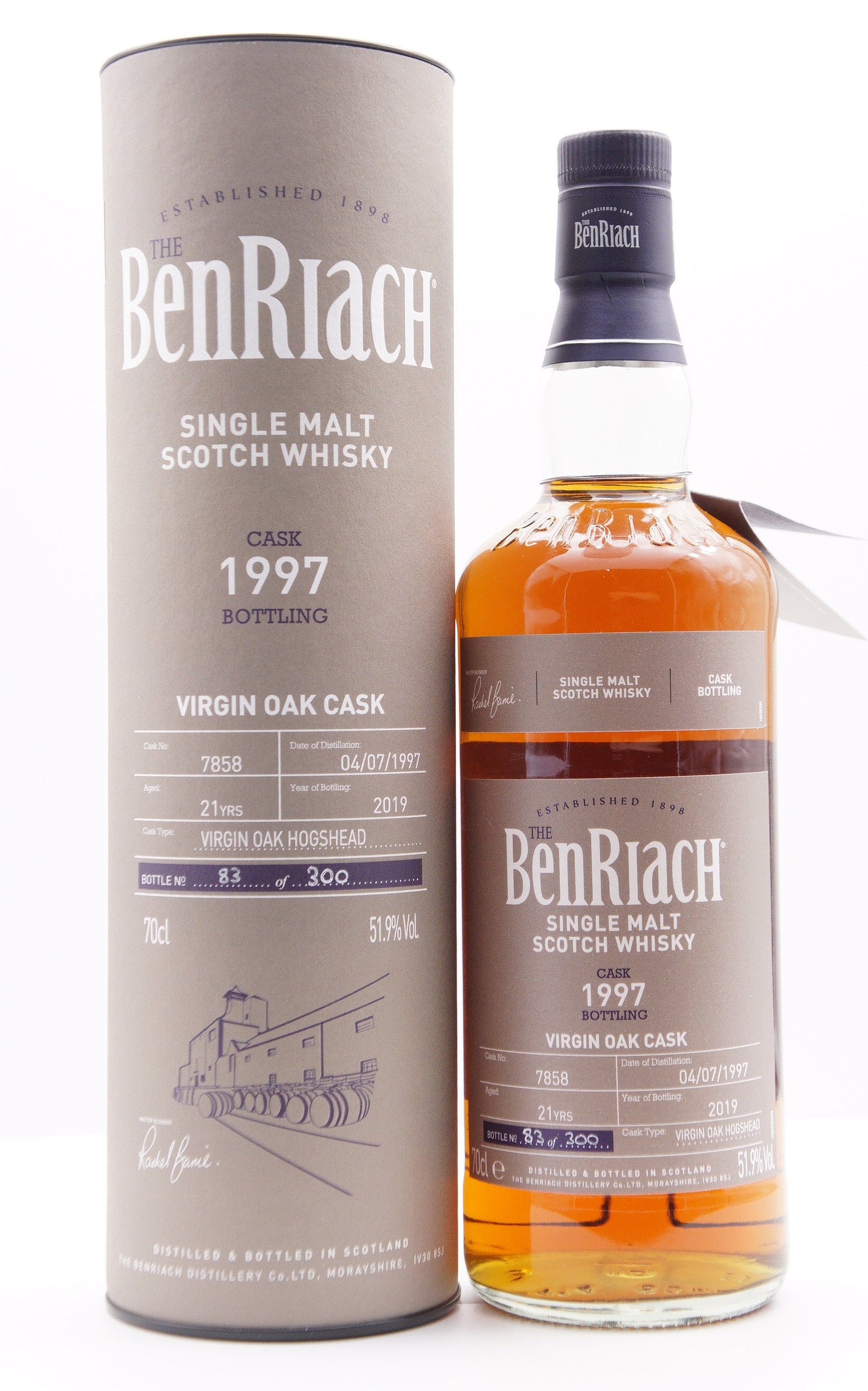 BENRIACH - SINGLE MALT - OB - SINGLE CASK BATCH 16 (2019) VIRGIN HOGSHEAD #7858