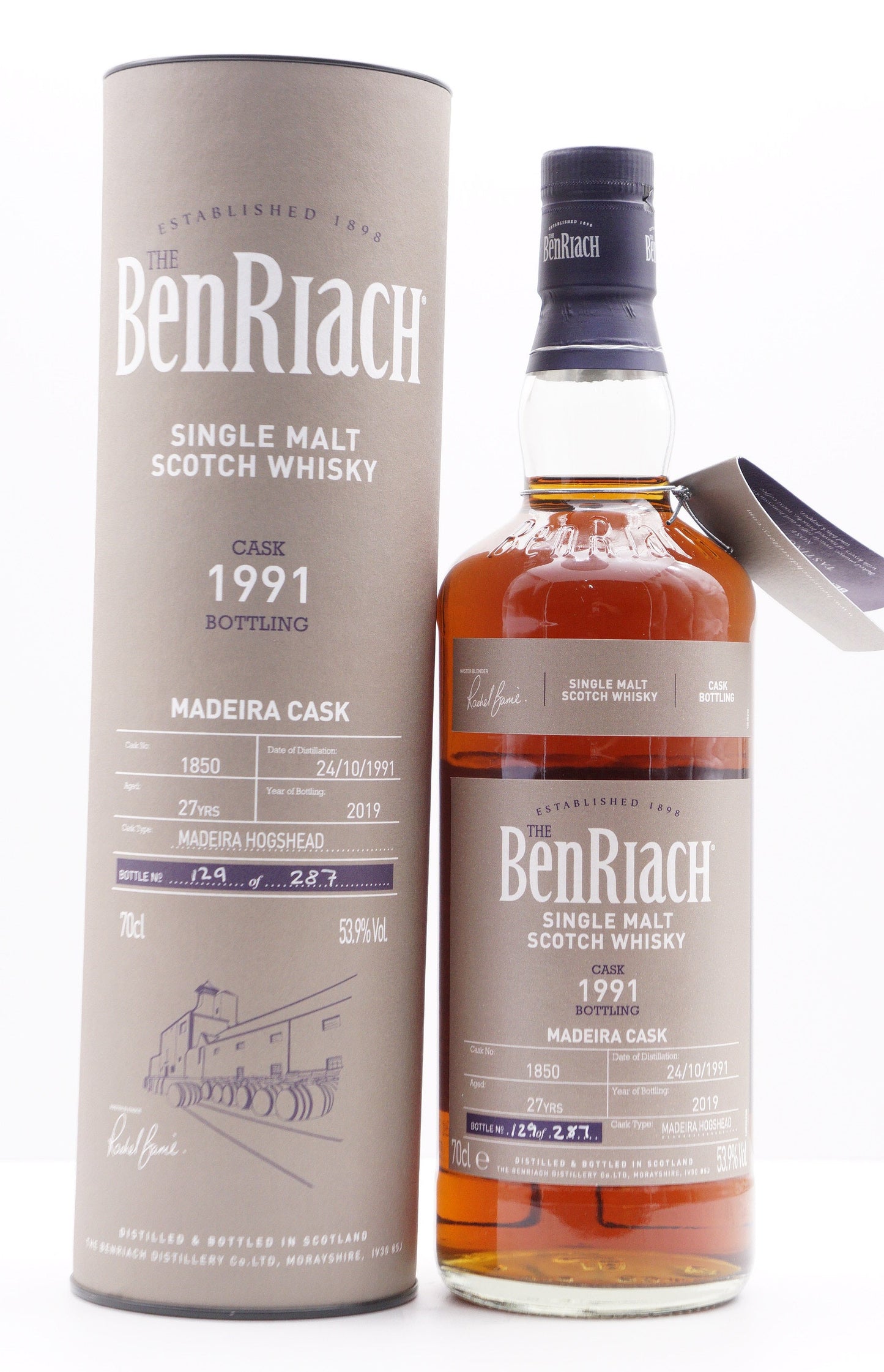 BENRIACH - SINGLE MALT - OB - SINGLE CASK BATCH 16 (2019) MADEIRA HOGSHEAD #1850