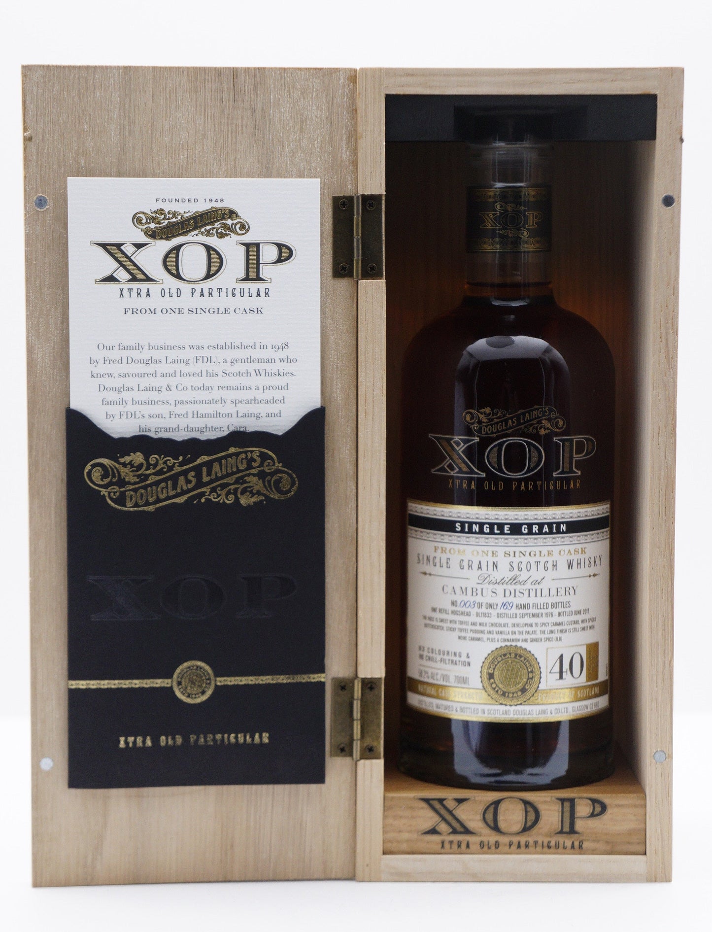 CAMBUS - SINGLE GRAIN - IB - "DOUGLAS LAING" X.O.P. SERIES" CASK #11833