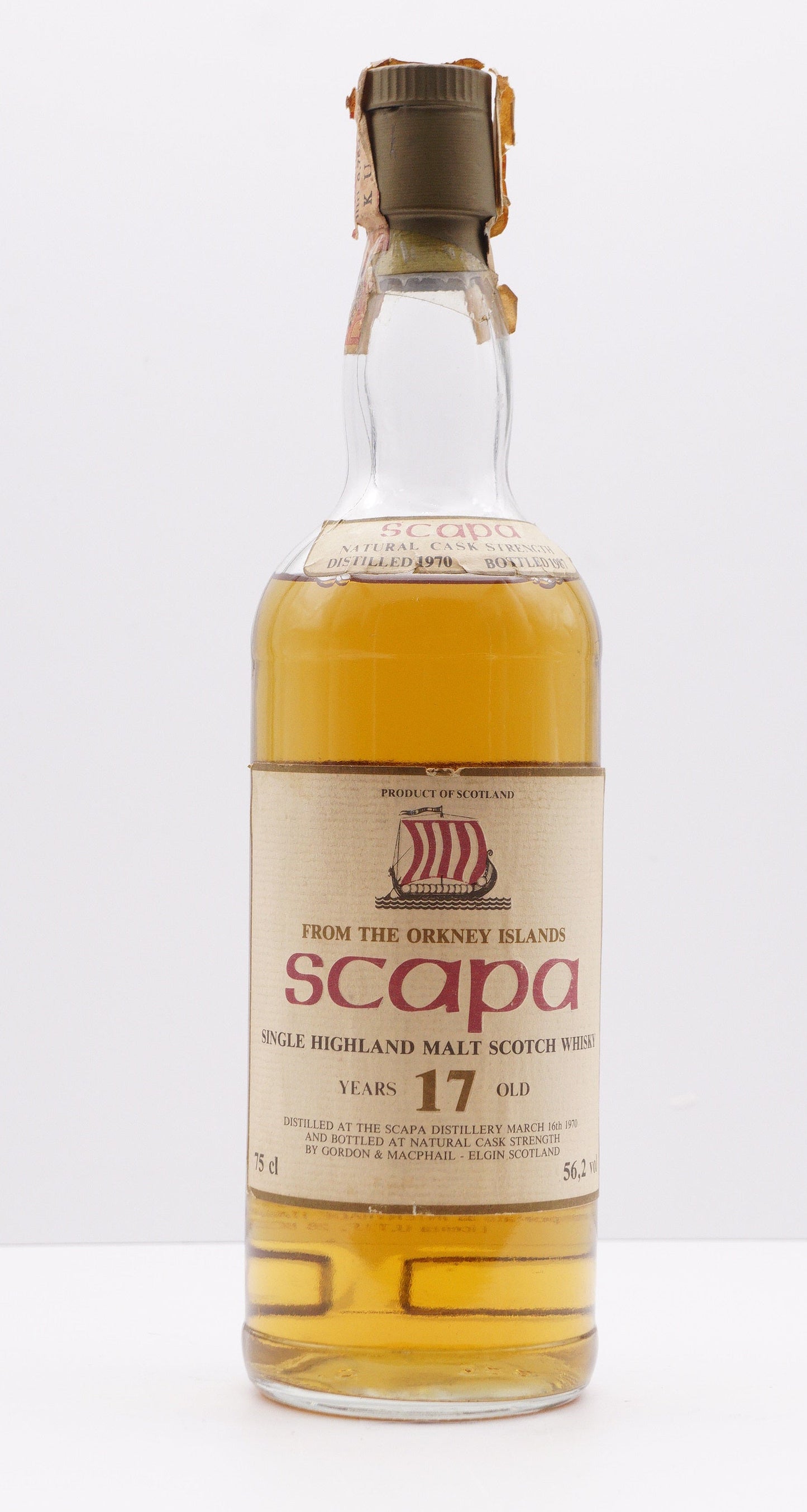 SCAPA - SINGLE MALT - IB - GORDON & MACPHAIL (G&M) FOR INTERTRADE "SHIP LABEL - FROM THE ORKNEY ISLAND"
